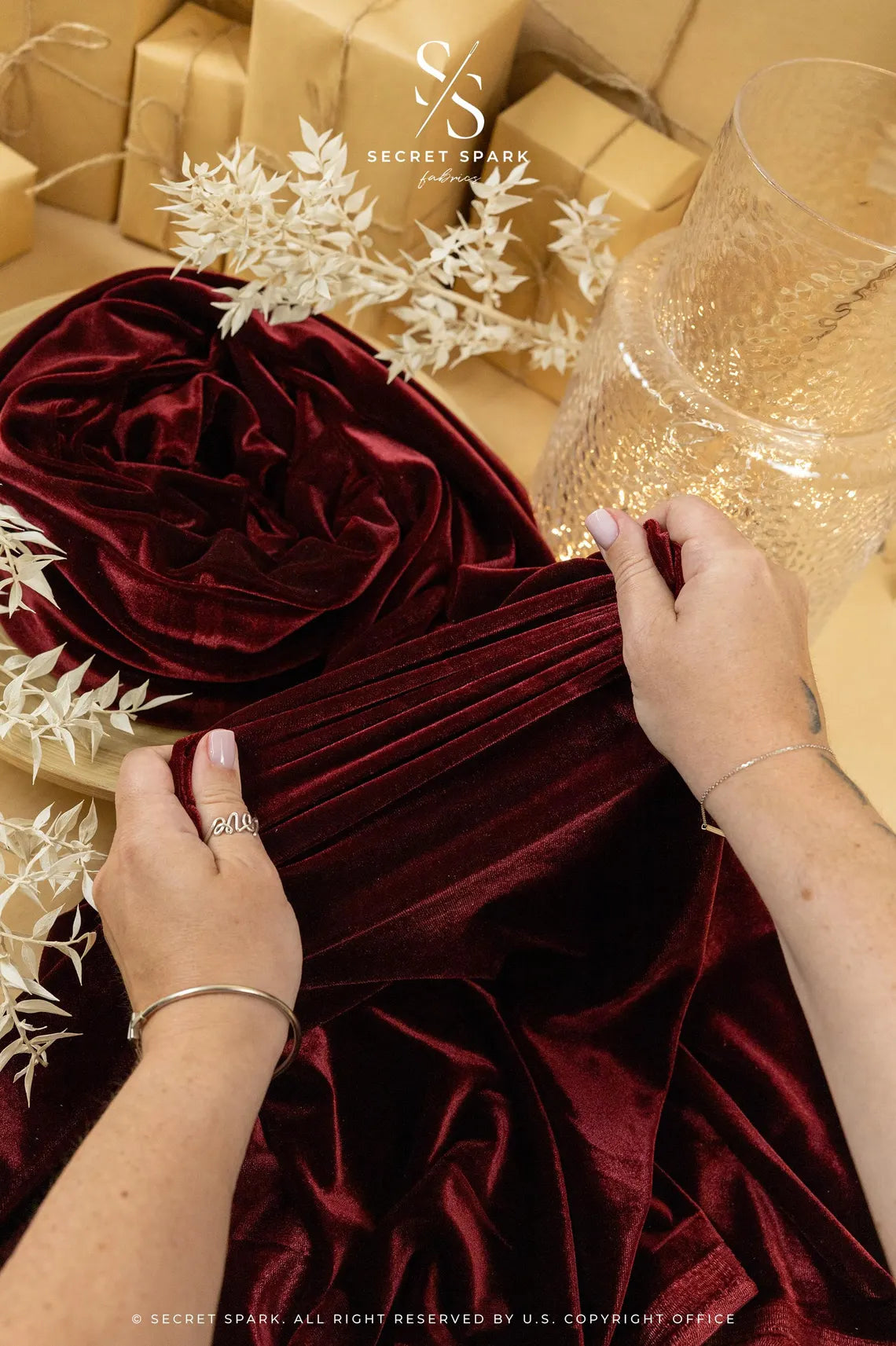 Wine Stretch Velvet Fabric | Deep Color | for Gowns & Medieval – Secret ...