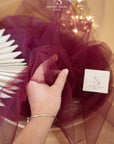 Clouds Tulle 59" - Wineberry Color Premium Quality Material by the Yard, Matte Soft Italy Tulle Mesh Fabric for Evening Gowns & Formal Events, 150 cm