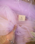 Clouds Tulle 59" - Wisteria Color Premium Quality Material by the Yard, Matte Soft Italy Tulle Mesh Fabric for Spring Events & Celebrations, 150 cm