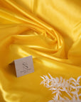 Iconic Silky Satin - Yellow Sun Color Trendy One Way Stretch Satin Material for Underwear, Crafts, Decor, Costumes, Apparel, Ties