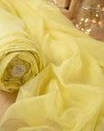 Serenity - Yellow Matte Organza 118", Premium Quality Material by the Yard for Party Decor, Summer Events