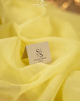 Serenity - Yellow Matte Organza 118", Premium Quality Material by the Yard for Party Decor, Summer Events
