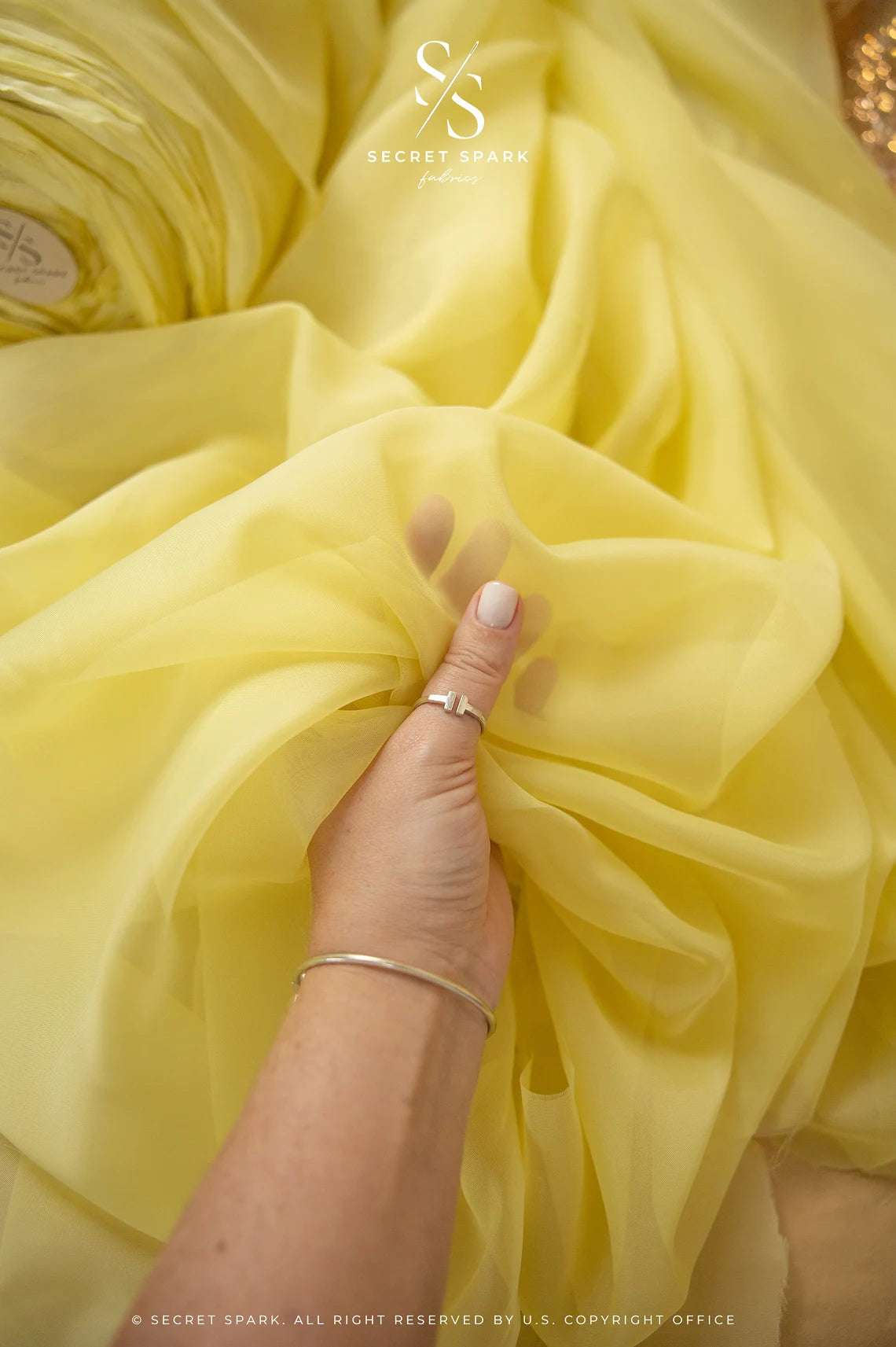 Yellow Matte Organza | 118 inch