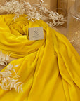 Rich - Yellow Stretch Velvet Fabric - Bright 4-Way Velour with Bold Color, Soft Drape for Costumes, Dresses, Pillows & Decor
