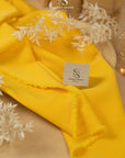 Grace - Yellow Sun Crepe Stretch Fabric for Dresses, Home Decor, and Drapes, Heavy Twill Material for Tailoring, Cushions, and DIY Projects