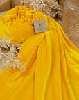 Rich - Yellow Sun Stretch Velvet Fabric - Golden 4-Way Velour for Dresses, Costumes, Pillows, Fairytale Decor & Creative Projects