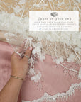 Secret Garden - Ivory 3D Floral Lace with Chiffon Flowers, Pearls & Sequins – Embroidered Tulle Fabric for Bridal Gowns, Capes, Veils