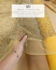 Stardust - Gold Ombre Crystal Tulle with Gradient Sparkle and Rhinestones on Mesh Luxury Bridal Fabric by the Yard