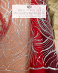 Gleamline - Red Sequin Lace - Photo 1