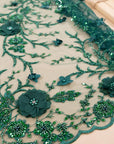 Blossom Dream - Emerald 3D Floral Lace - Photo 1