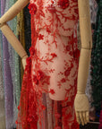 Blossom Dream - Red 3D Floral Lace - Photo 3