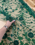 Blossom Dream - Emerald 3D Floral Lace - Photo 5
