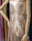Underwater Forest - Mystic Beige Beaded Fern Lace - Photo 3