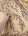 Underwater Forest - Mystic Beige Beaded Fern Lace - Photo 1