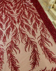 Underwater Forest - Wine Beaded Fern Lace - Photo 2
