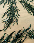Underwater Forest - Emerald Green Beaded Fern Lace - Photo 4