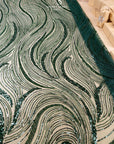Crystal Lines - Emerald Green - Currents Lace, Geometric Wave Sequin Beaded Mesh for Statement Gown, Luxury Overlays, Performance Wear |