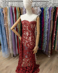 Royal Garden - Wine Red Baroque Floral Lace - Photo 4