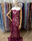 Royal Garden - Dark Magenta Baroque Floral Lace - Photo 4