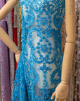 Royal Garden - Turquoise Baroque Floral Lace - Photo 3