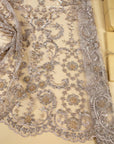 Royal Garden - Pale Taupe Baroque Floral Lace - Photo 1