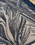 Forest Elven - Deep blue - NEW Lace Fabric – Beaded Botanical Embroidery with Sequins, Navy Leaf Mesh for Formal Gown, Prom Dress, Couture