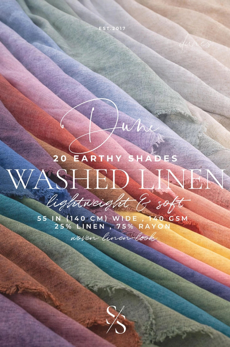 Dune - 140 GSM Washed Linen Rayon Blend Fabric Wholesale by Roll ...