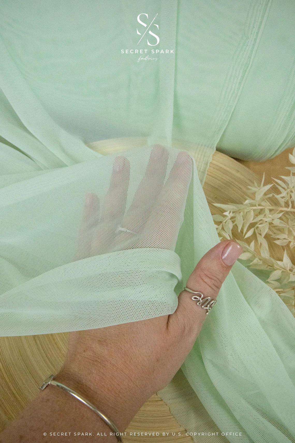Shop Mint Power Mesh | High-Elastic Net for Dance & Athletic Costumes ...