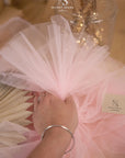 Clouds Tulle 59" - Pink Rose Color Soft Matte Bridal Fabric by the Yard, Premium Quality Mesh for Wedding Gowns, Romantic Events