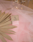 Clouds Tulle 59" - Pink Rose Color Soft Matte Bridal Fabric by the Yard, Premium Quality Mesh for Wedding Gowns, Romantic Events