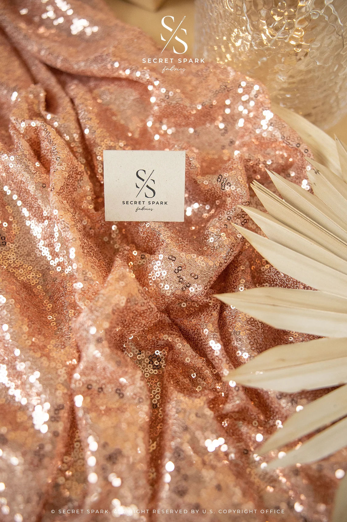 Sequin Roses Shop Rose Gold Sequin Fabric | Premium Mesh for Bridal & Events ...