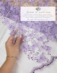 Secret Garden - Purple Lavender 3D Lace with Pearls & Chiffon Flowers – Tulle for Fantasy Dresses, Stagewear, Costume Capes, Accessories