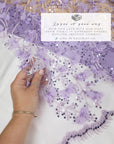 Secret Garden - Purple Lavender 3D Lace with Pearls & Chiffon Flowers – Tulle for Fantasy Dresses, Stagewear, Costume Capes, Accessories