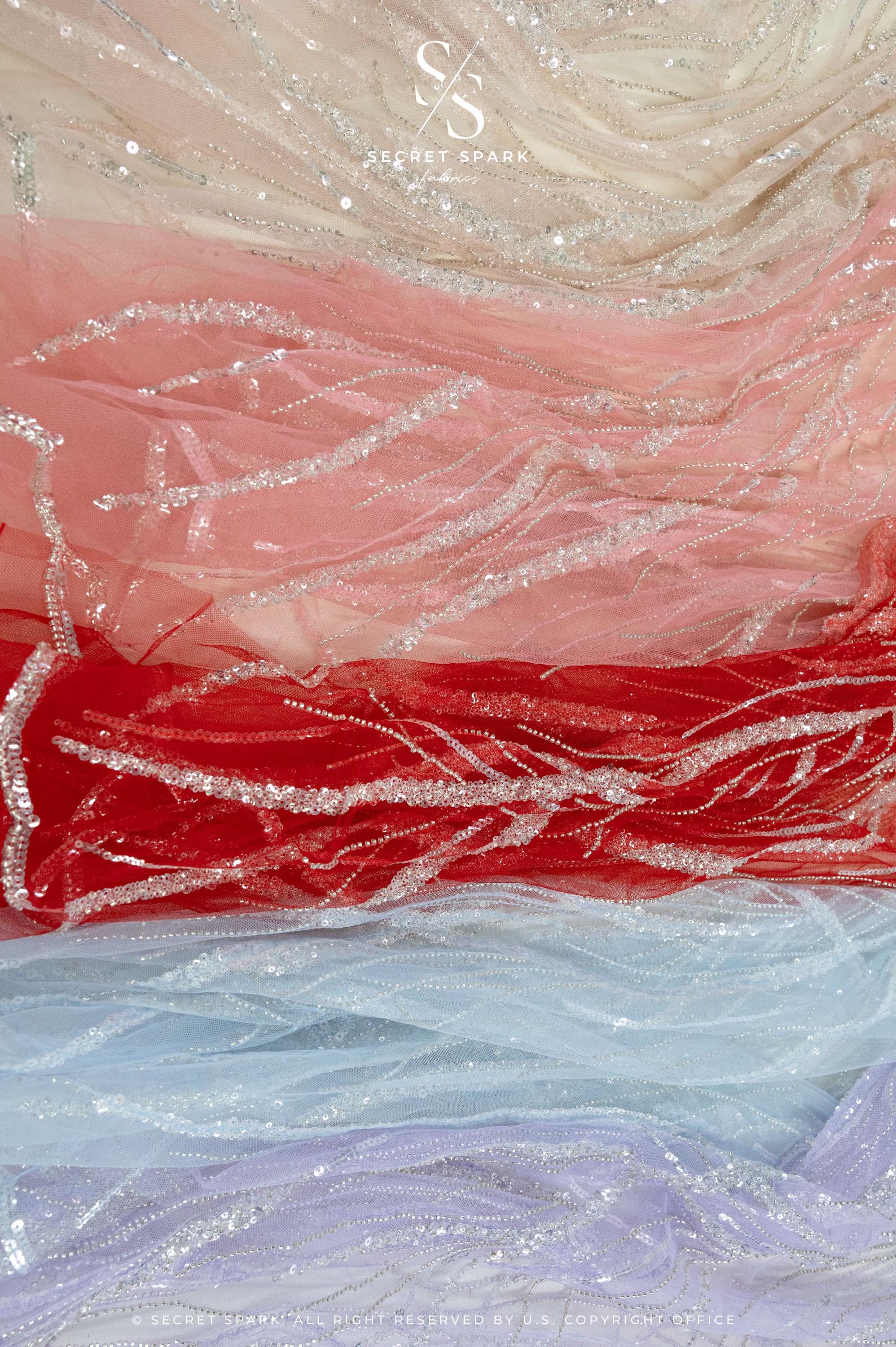 Gleamline - Coral Essence Sequin Lace - Photo 6