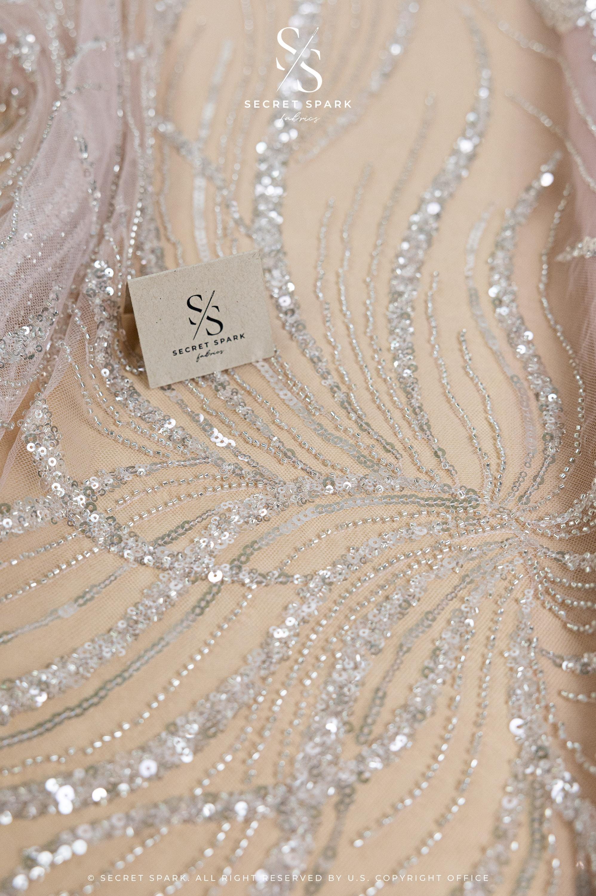 Gleamline - Light Blush Sequin Lace - Photo 4