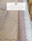 Gleamline - Light Blush Sequin Lace - Photo 1