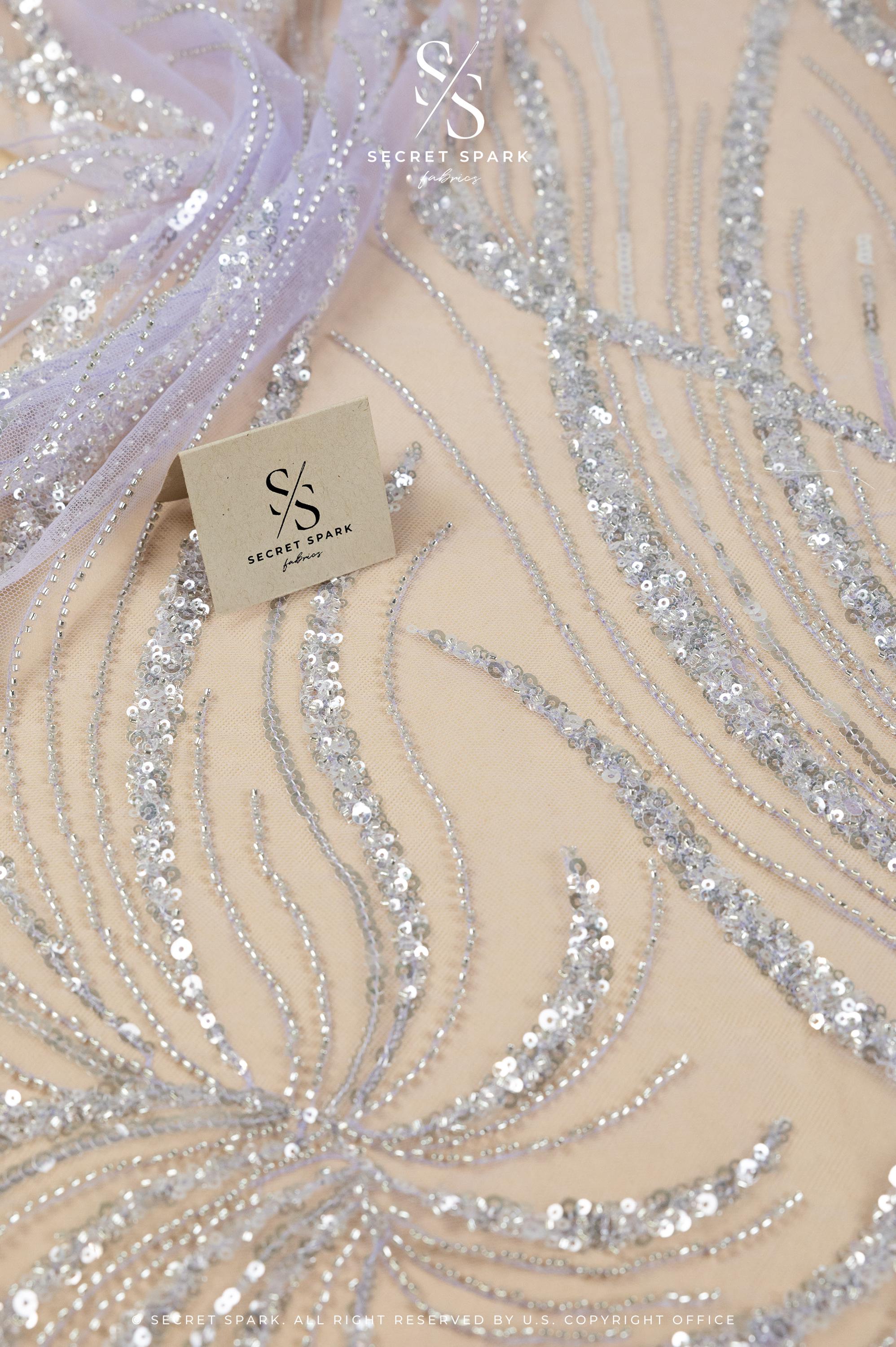 Gleamline - Wisteria Sequin Lace - Photo 3