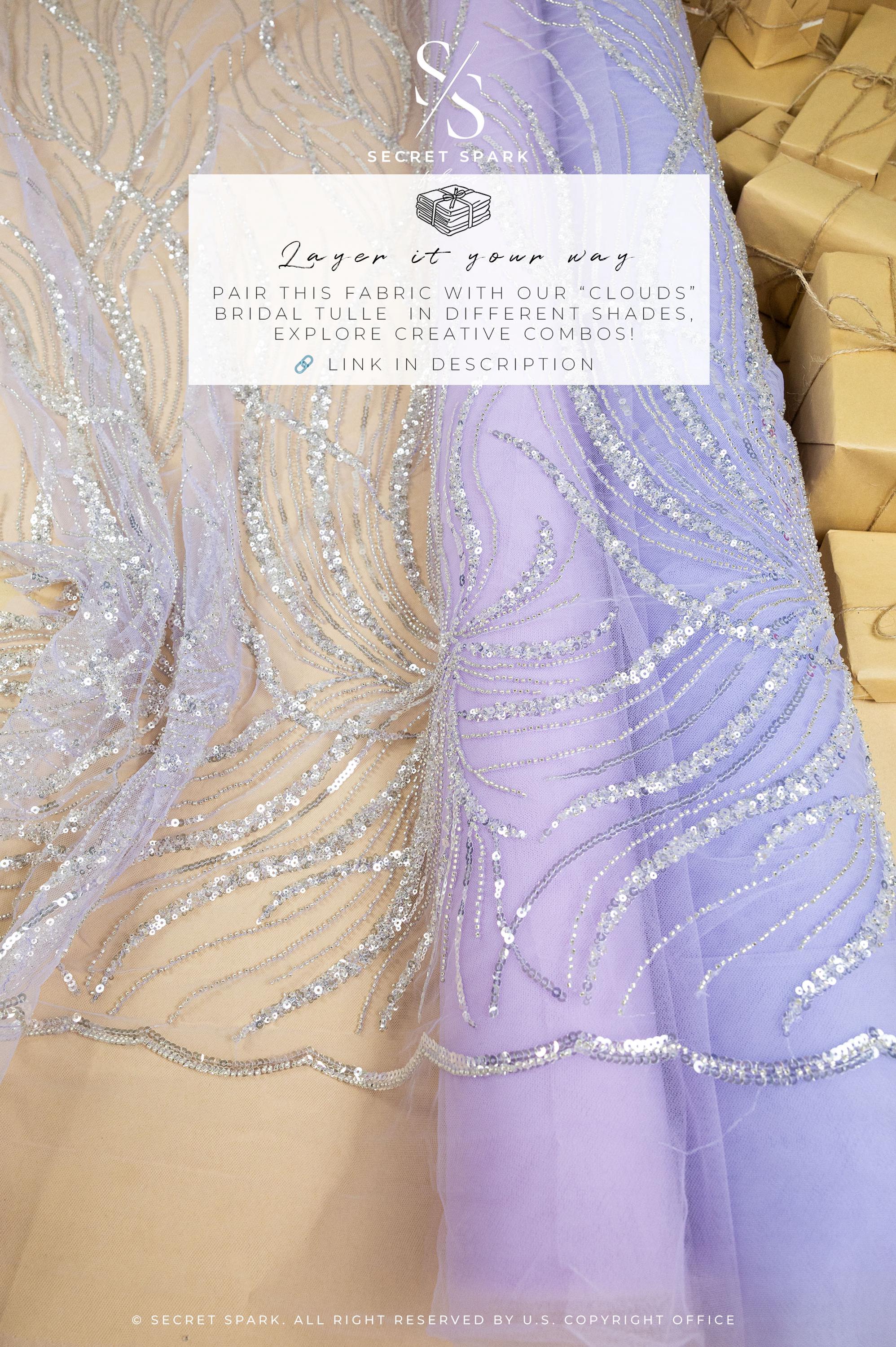 Gleamline - Wisteria Sequin Lace - Photo 2