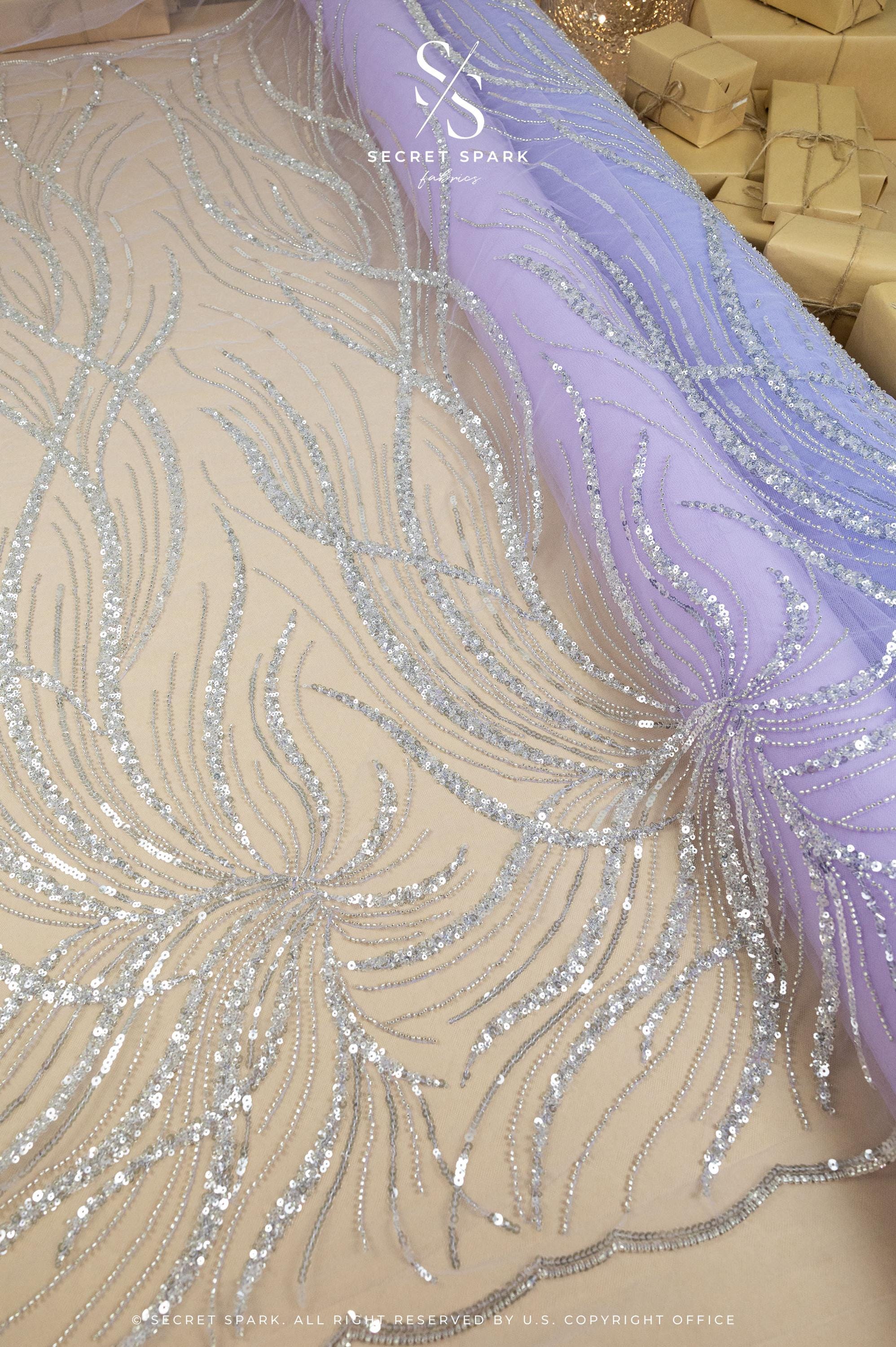 Gleamline - Wisteria Sequin Lace - Photo 1