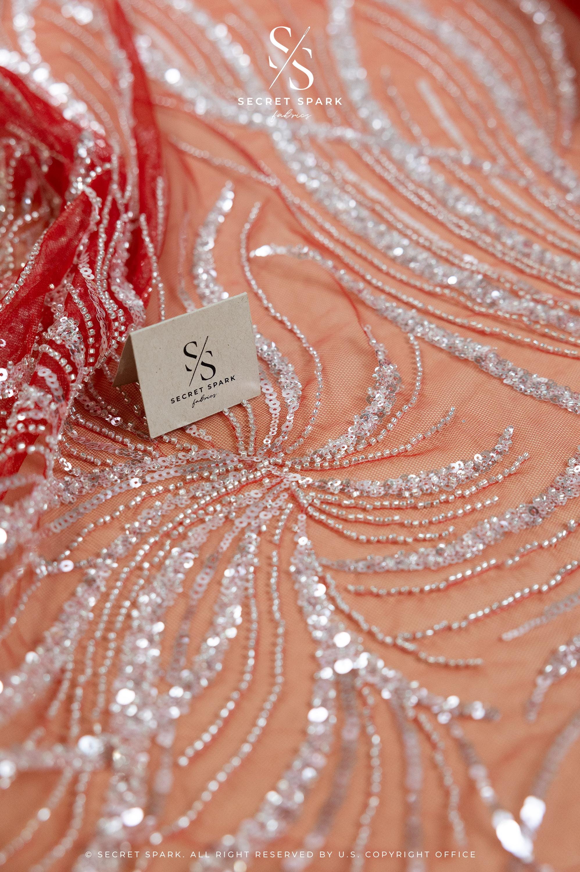 Gleamline - Red Sequin Lace - Photo 3