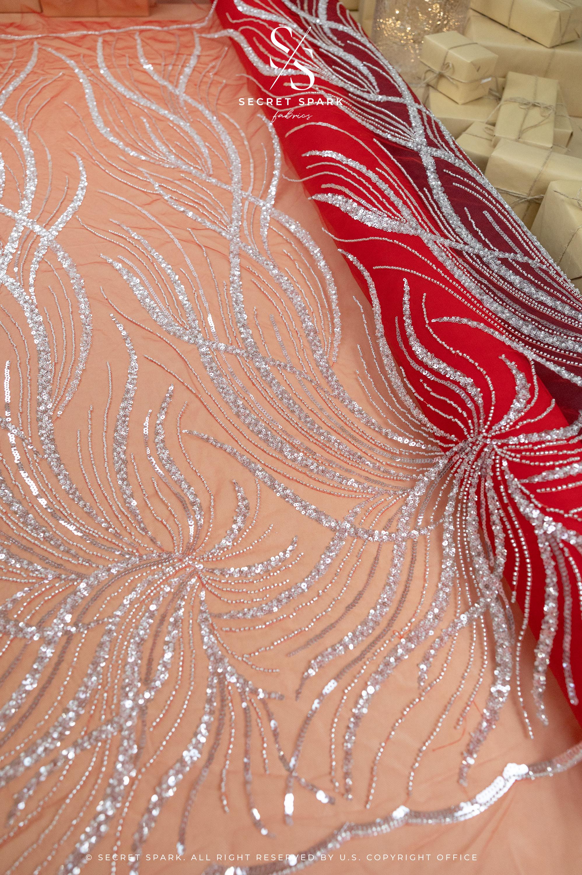 Gleamline - Red Sequin Lace - Photo 4
