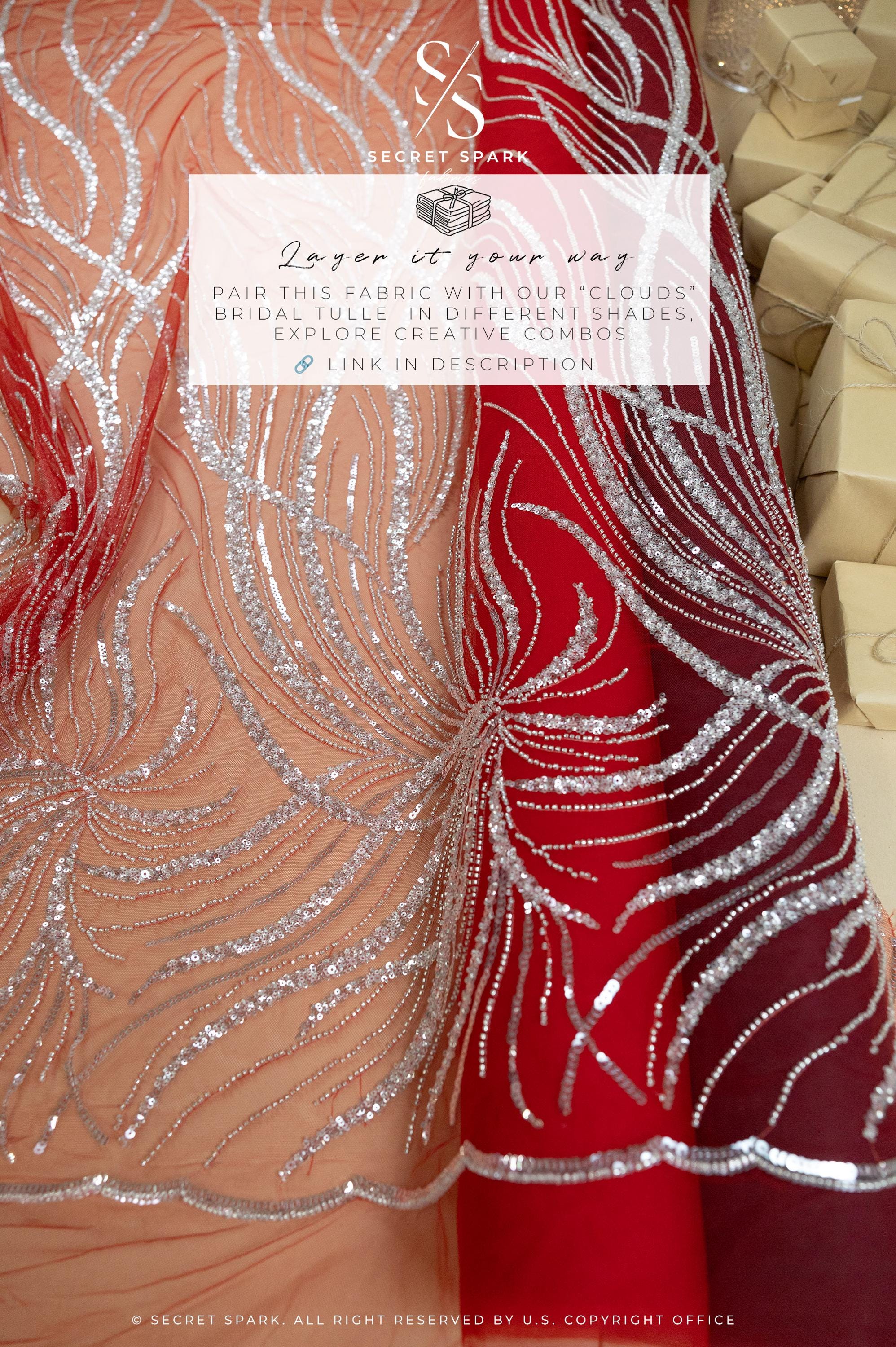 Gleamline - Red Sequin Lace - Photo 1