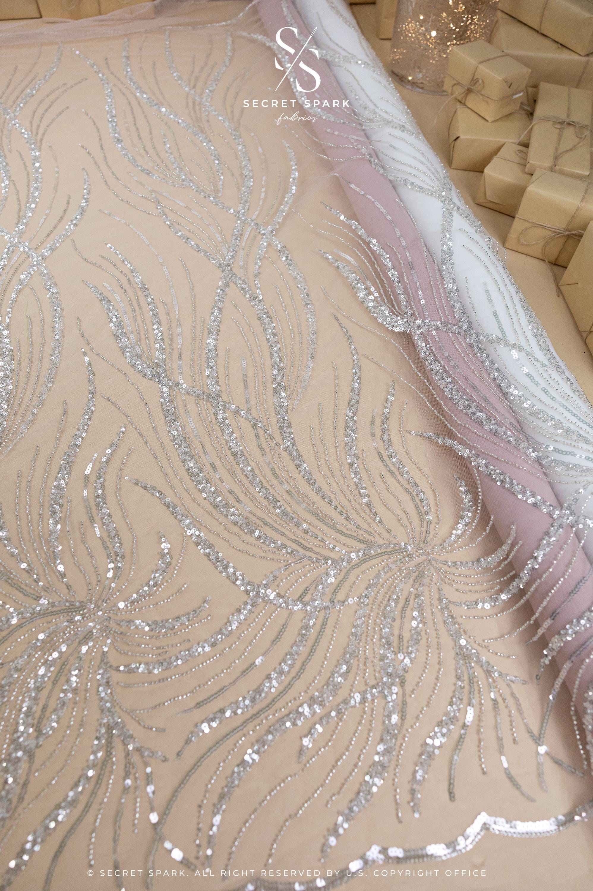 Gleamline - Light Blush Sequin Lace - Photo 2