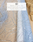 Gleamline - Powder Blue Sequin Lace - Photo 4