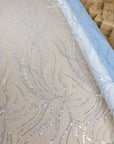 Gleamline - Powder Blue Sequin Lace - Photo 2