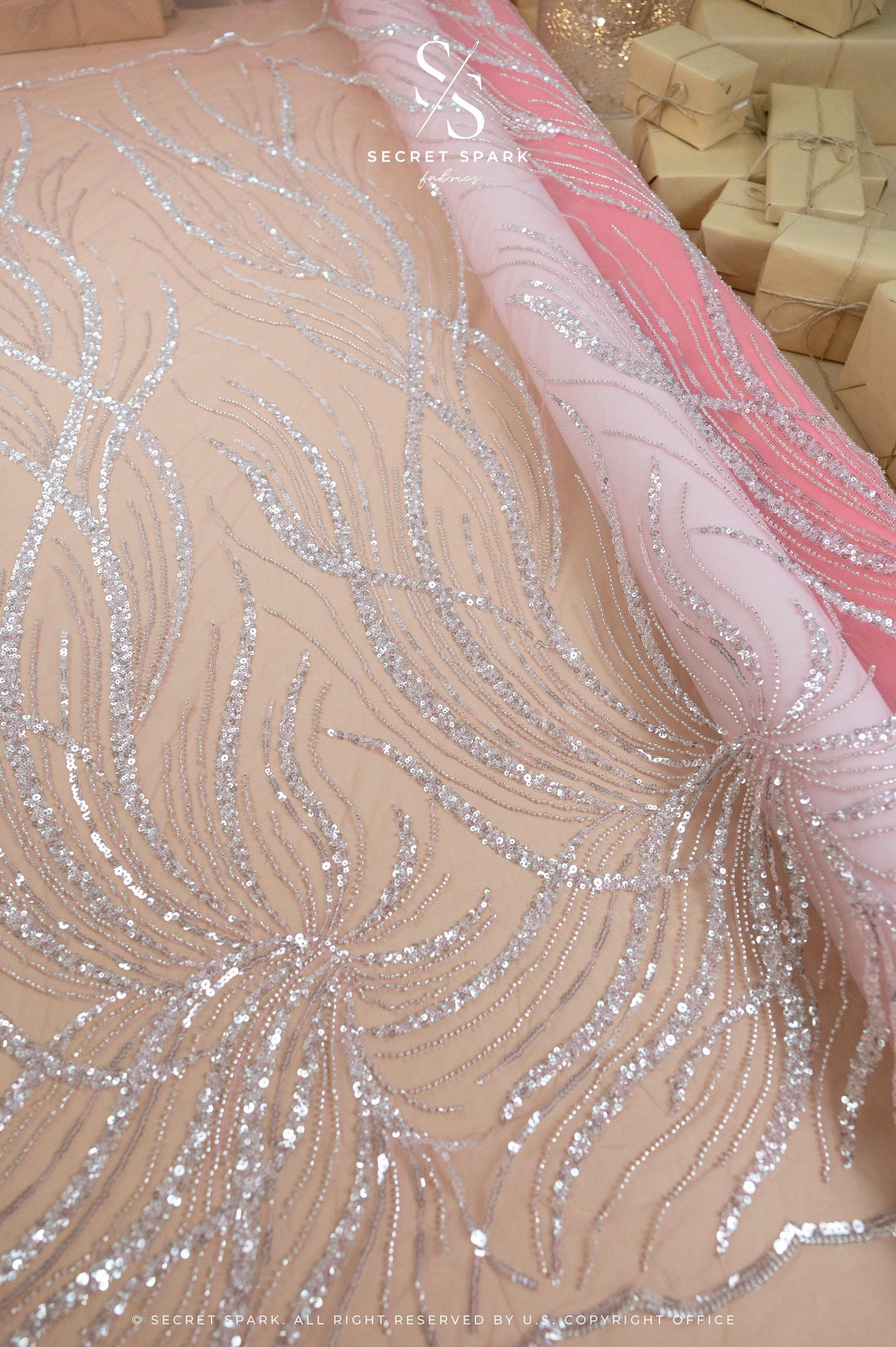 Gleamline - Coral Essence Sequin Lace - Photo 4