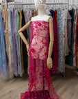 Blossom Dream - Hot Pink 3D Floral Lace - Photo 5