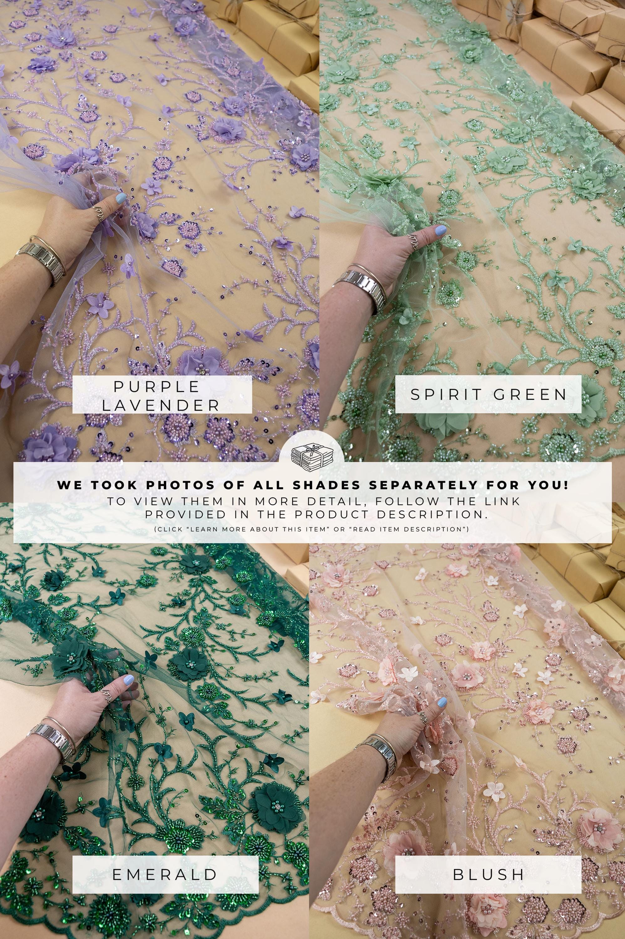 Blossom Dream - Spirit Green 3D Floral Lace - Photo 9