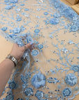 Blossom Dream - Baby Blue 3D Floral Lace - Photo 6