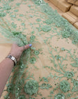 Blossom Dream - Spirit Green 3D Floral Lace - Photo 1